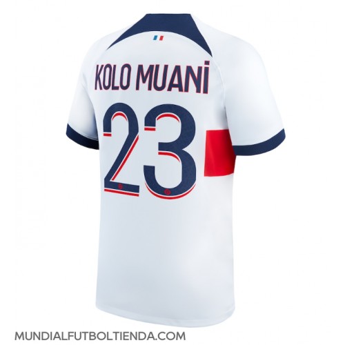 Camiseta Paris Saint-Germain Randal Kolo Muani #23 Segunda Equipación Replica 2023-24 mangas cortas